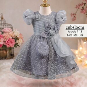 tulle-puffy-toddler-princess-party-dress-featuring-short-puff-sleeves-and-a-3D-floral-bow-detail-on-the-bodice